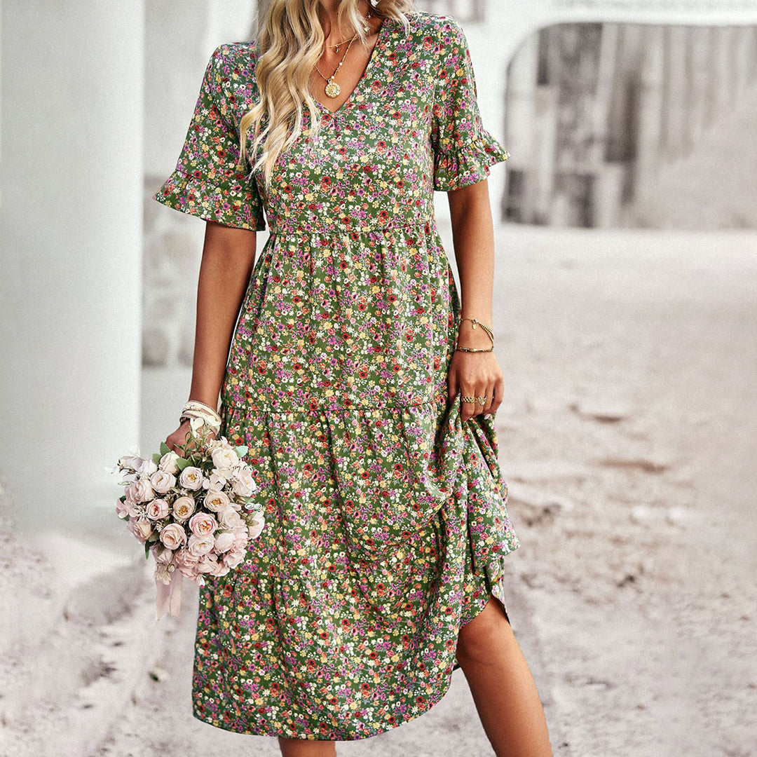 JO | Elegant floral midi dress