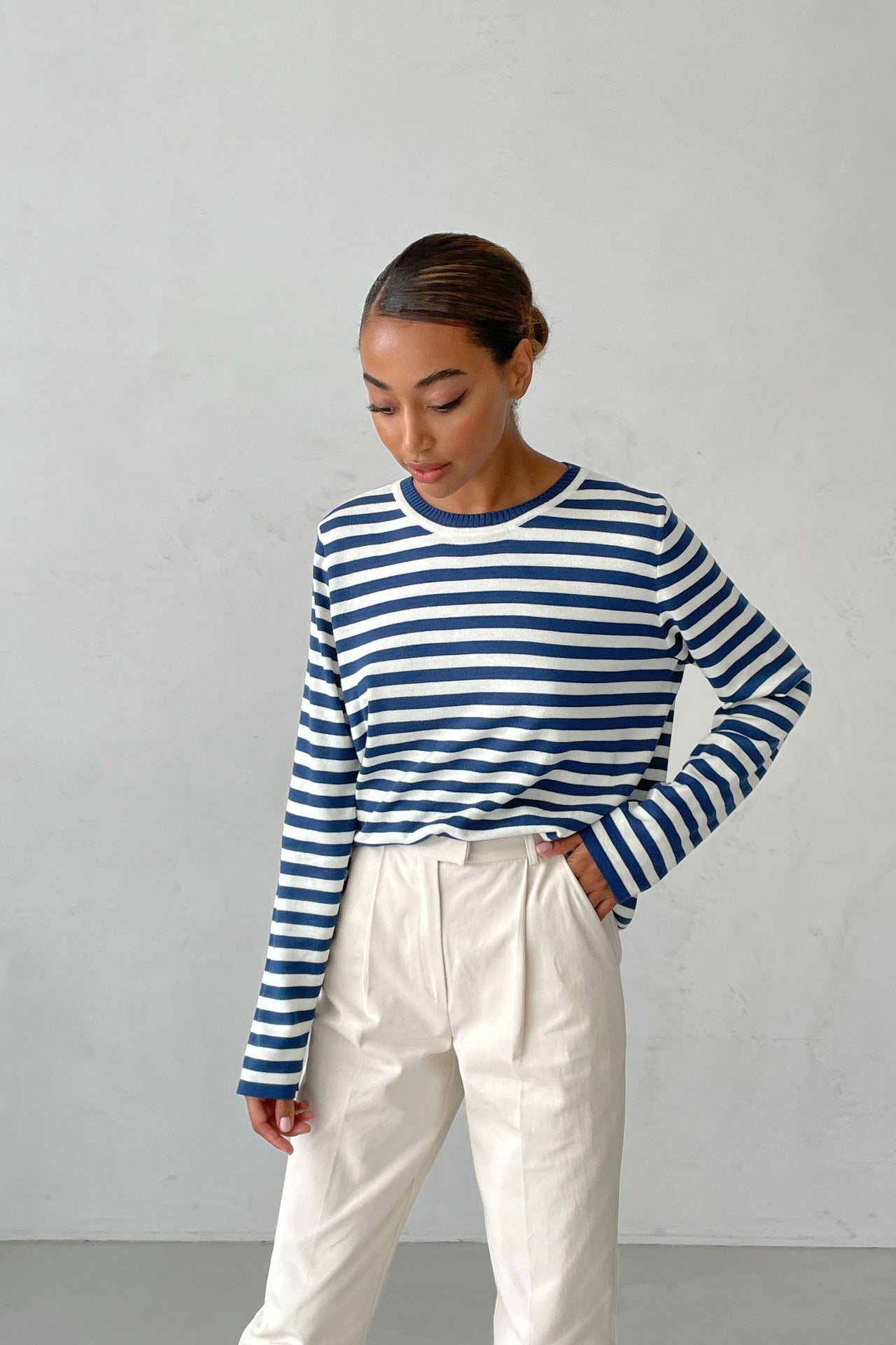 JO | Classic striped long-sleeved shirt