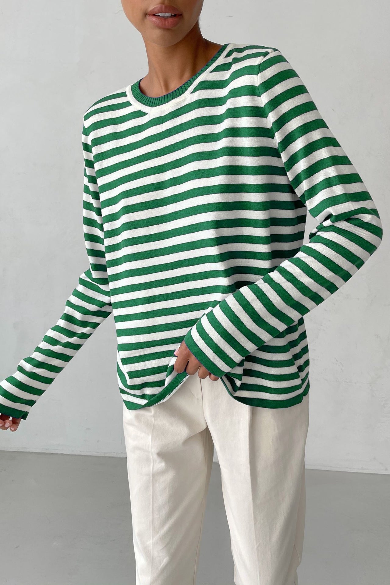 JO | Classic striped long-sleeved shirt