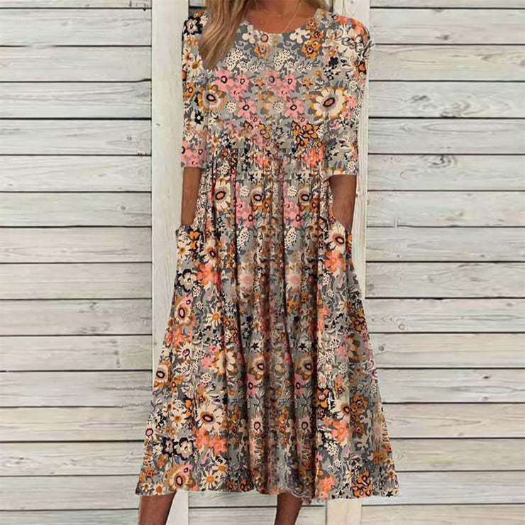 JO | Summer Printed Woman Loose Bags Long Dresses