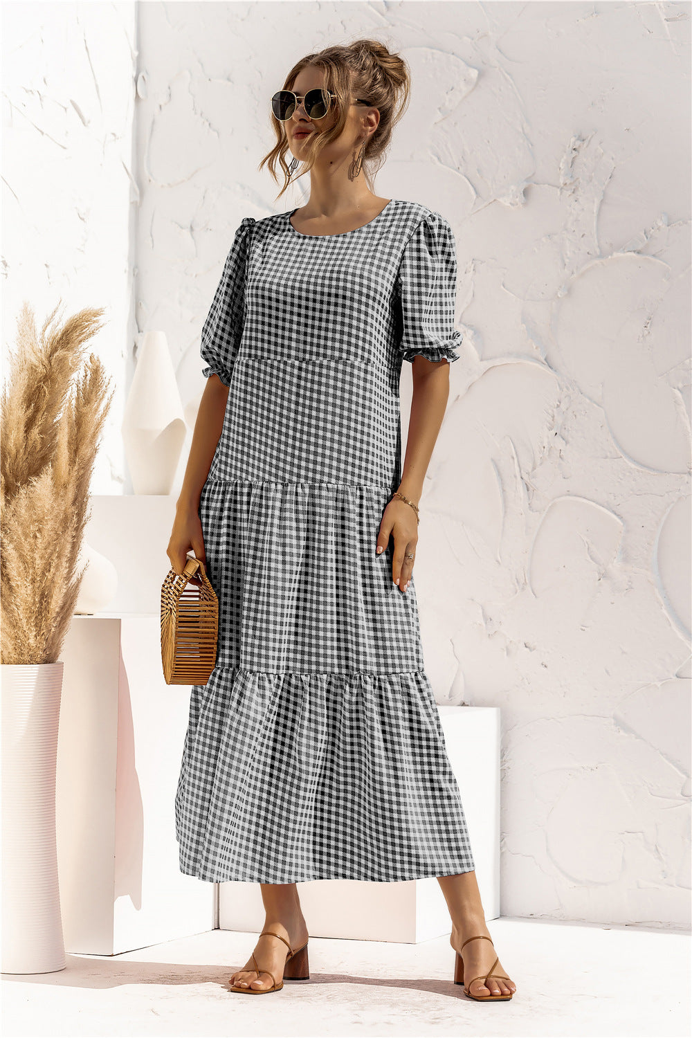 JO | Gingham midi dress for every day