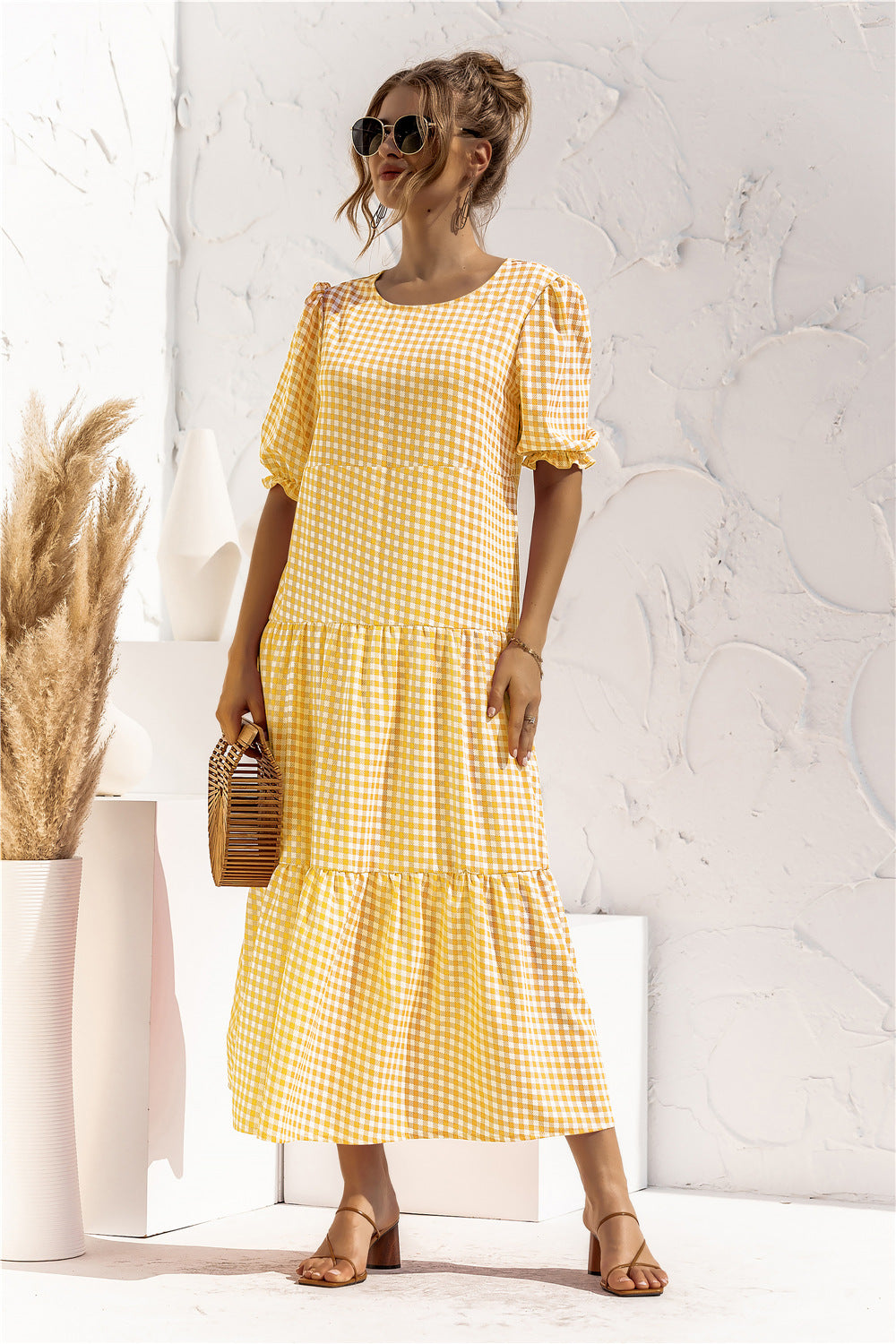 JO | Gingham midi dress for every day