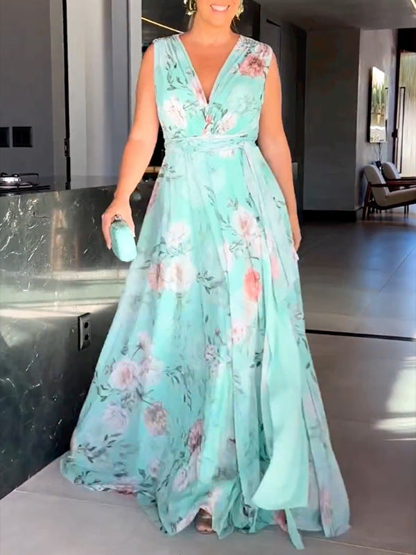 JO | Floral maxi dress with slit