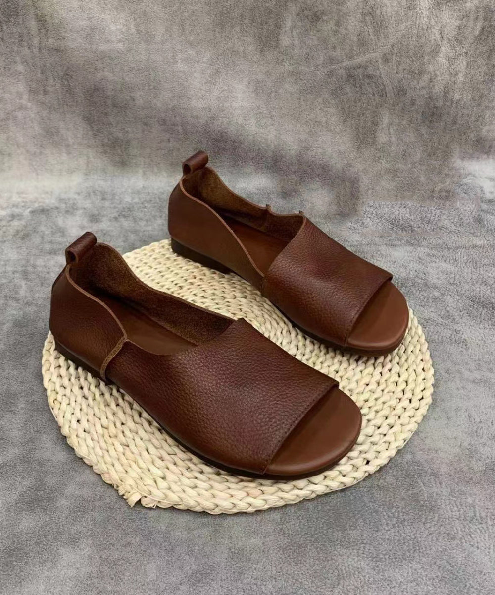 JO | Minimalist, open-toe slip-on flats