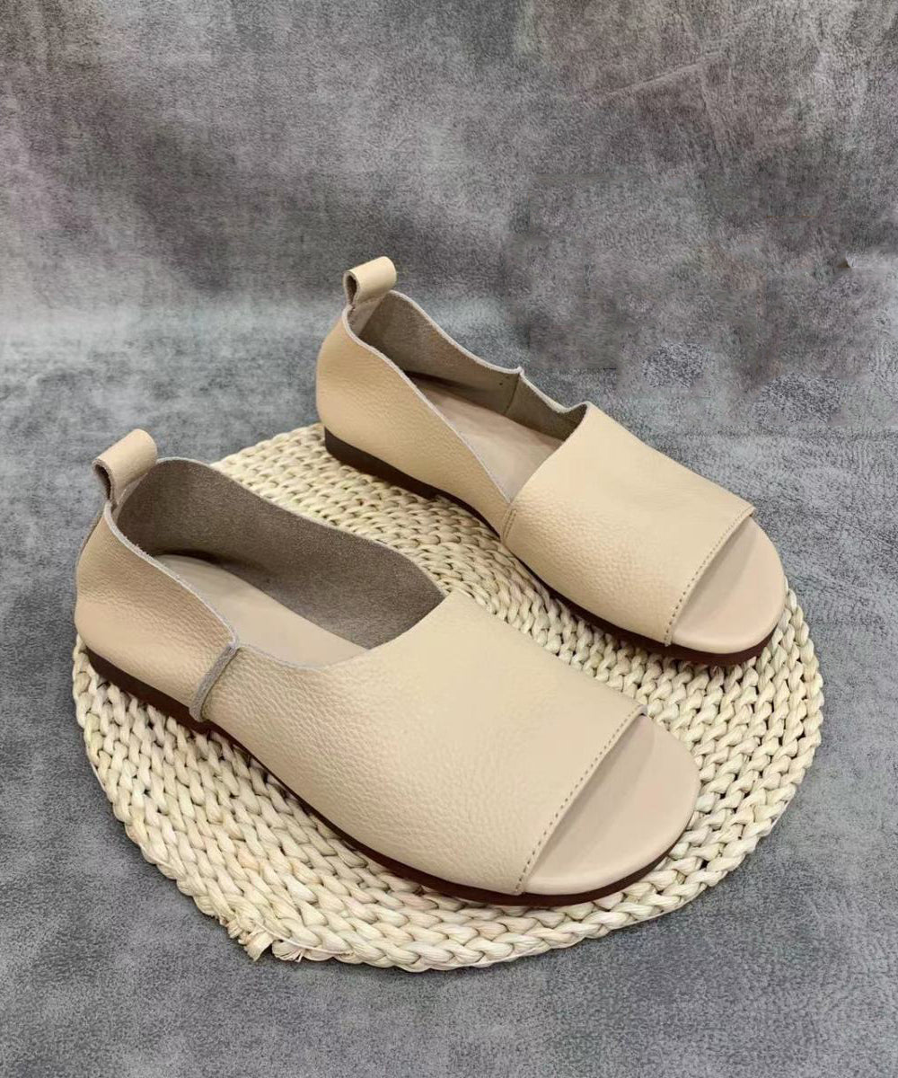 JO | Minimalist, open-toe slip-on flats