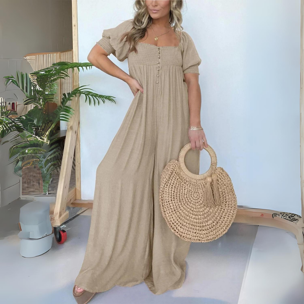 JO | Jumpsuit with square neckline and buttons