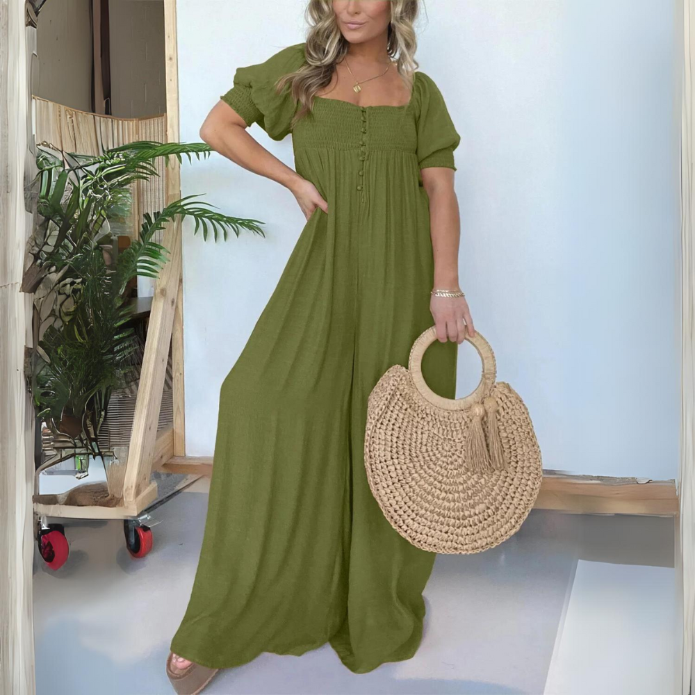 JO | Jumpsuit with square neckline and buttons