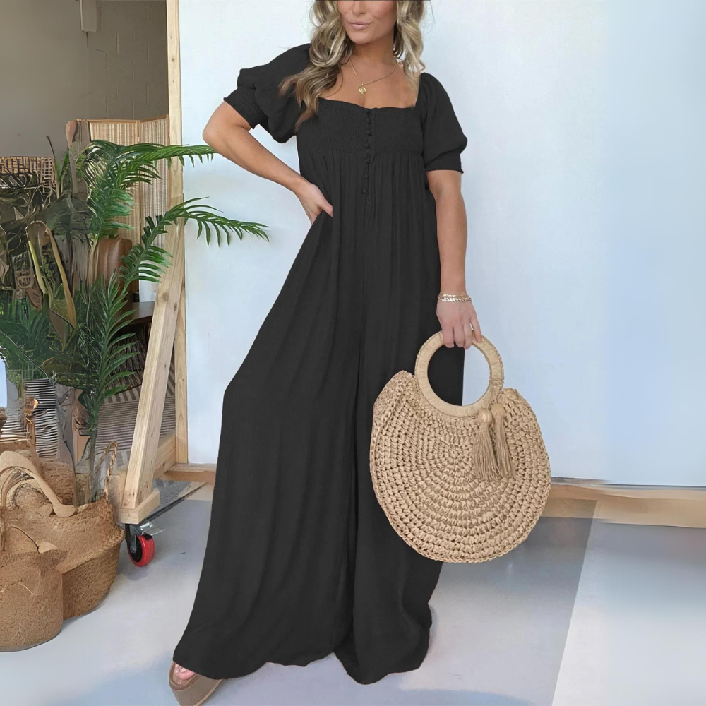 JO | Jumpsuit with square neckline and buttons