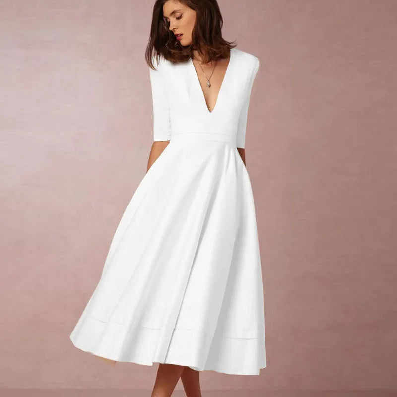 JO | elegant midi dress in a vintage look for women