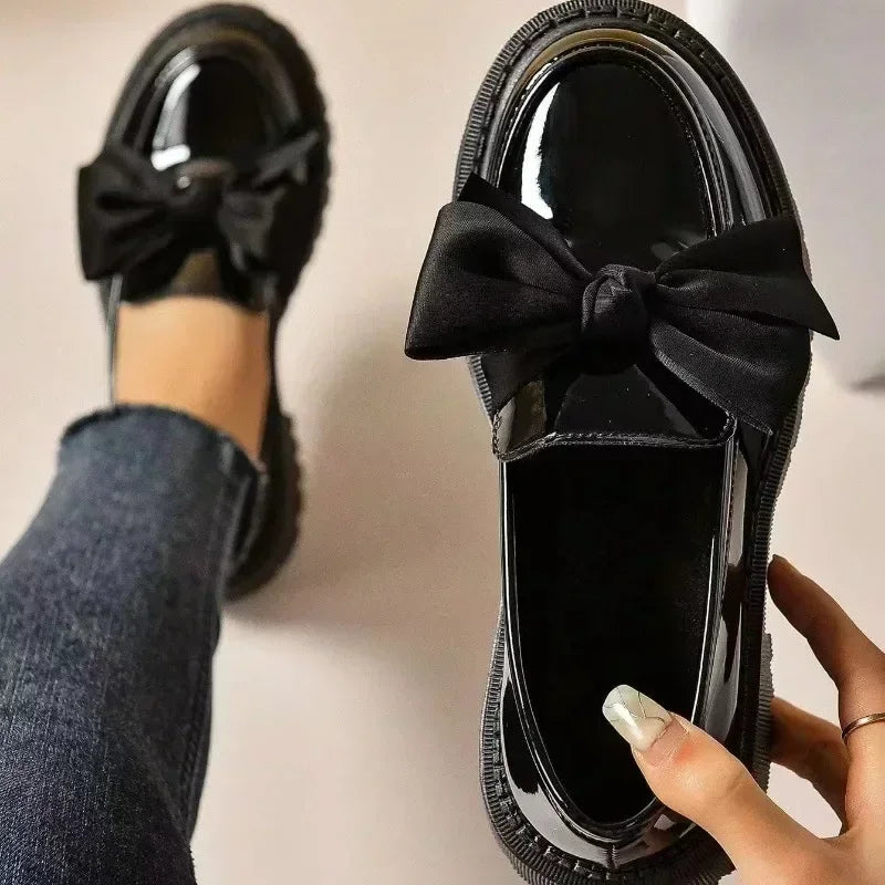 Ladies Shoes 2024 Brand Women's High Heels Classics Daily Pumps Butterfly-knot Women Round Toe Square Heel Slip on Shoes Women