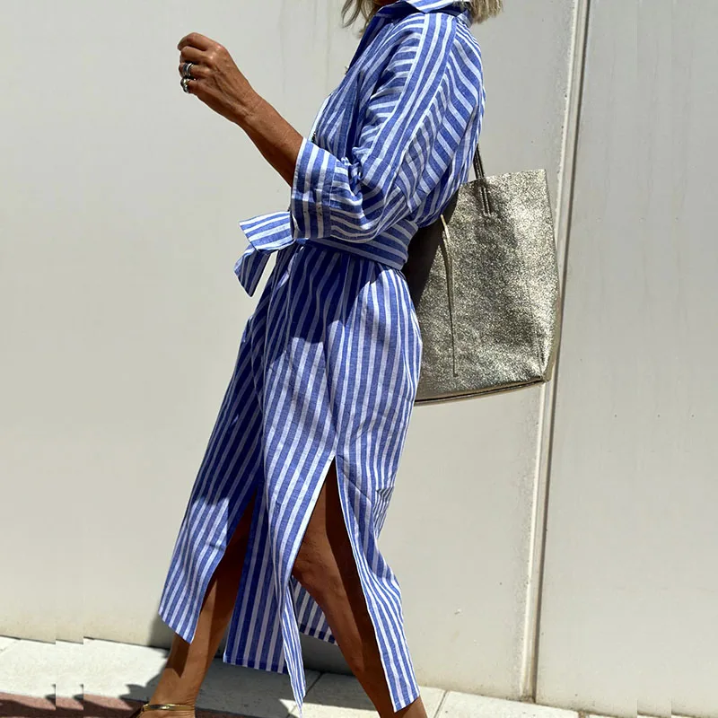 JO | Comfortable striped midi dress