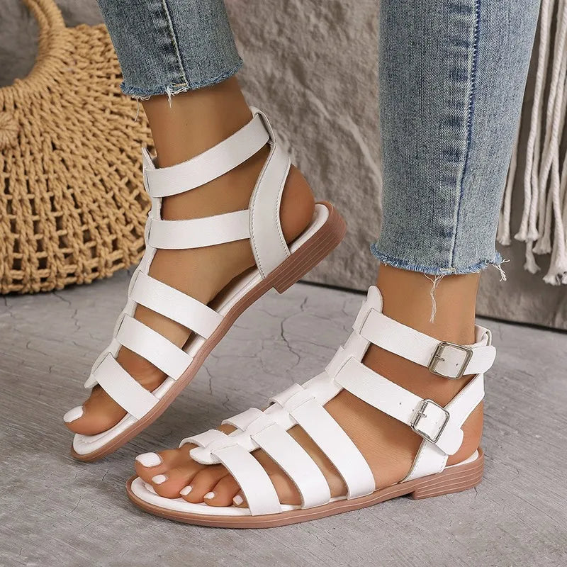 JO | | Elegant Sandals for Women Brown White