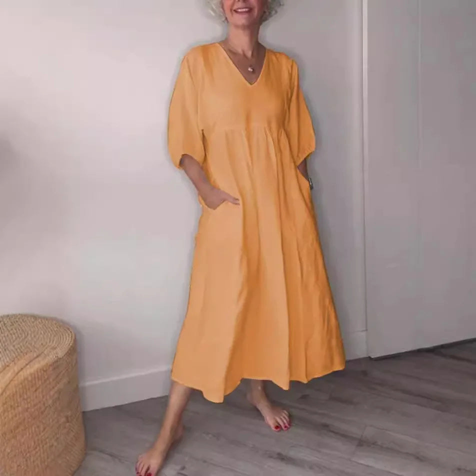JO | Relaxed elegance V-neck maxi dress