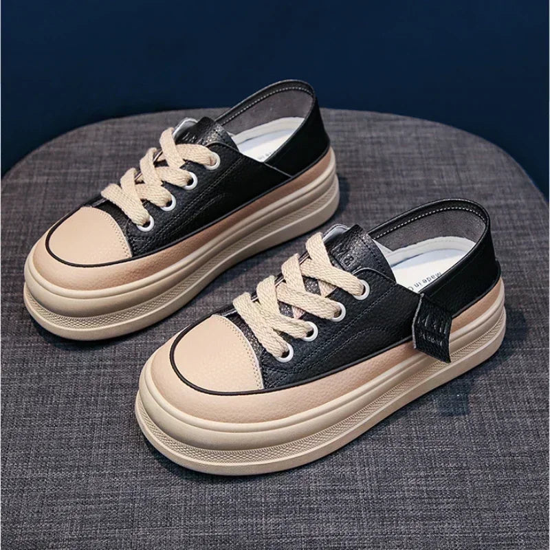 Sneakers Women Flats Platform Walking Shoes 2024 Spring New Brand Designer Lace Up Casual Sport Running Travel Mujer Shoes