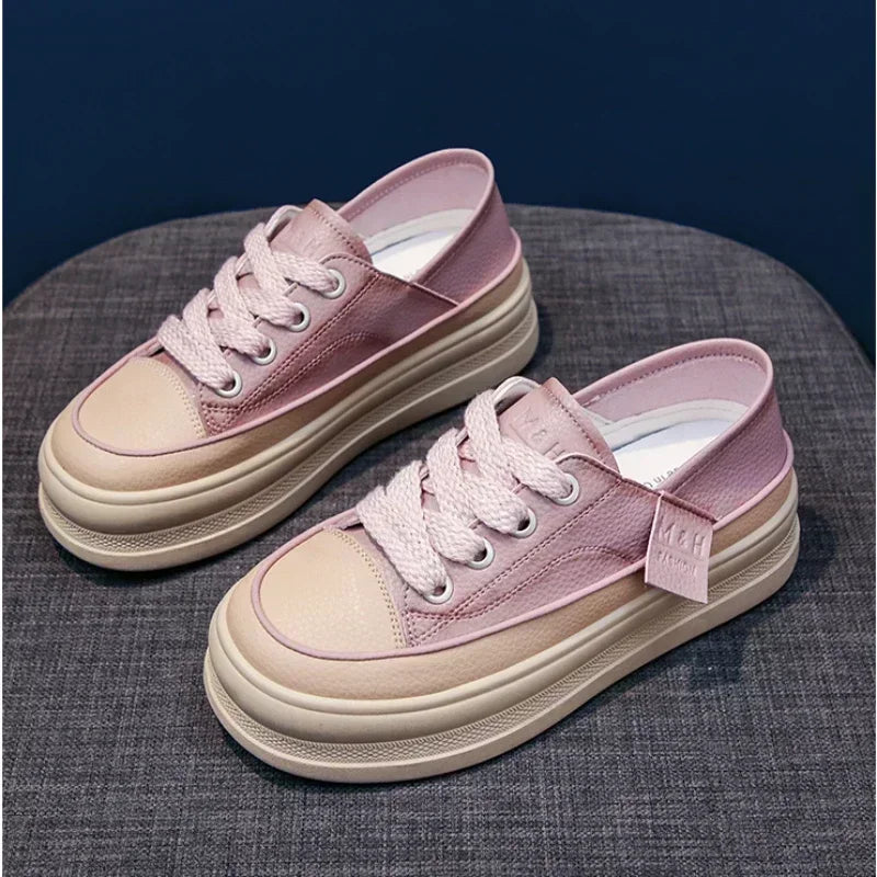 Sneakers Women Flats Platform Walking Shoes 2024 Spring New Brand Designer Lace Up Casual Sport Running Travel Mujer Shoes