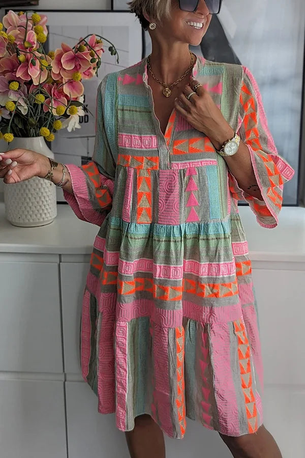 JO | Vibrant boho midi dress