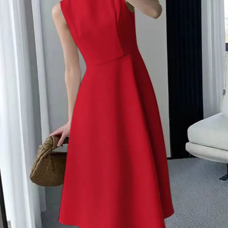 JO | ZANZEA Casual O-Neck Tank Midi Dress Women Elegant Summer Sundress