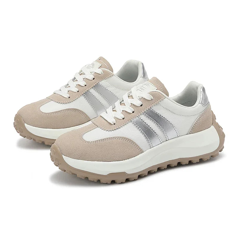 2025 New Fashion Thick Bottom Heel Simple Agan Net Shoes Summer Rubber Outsole EVA Insole Zapatos Women's Casual Sport Shoes