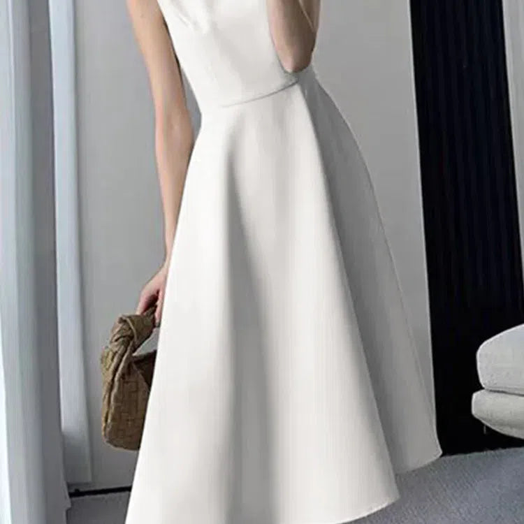 JO | ZANZEA Casual O-Neck Tank Midi Dress Women Elegant Summer Sundress
