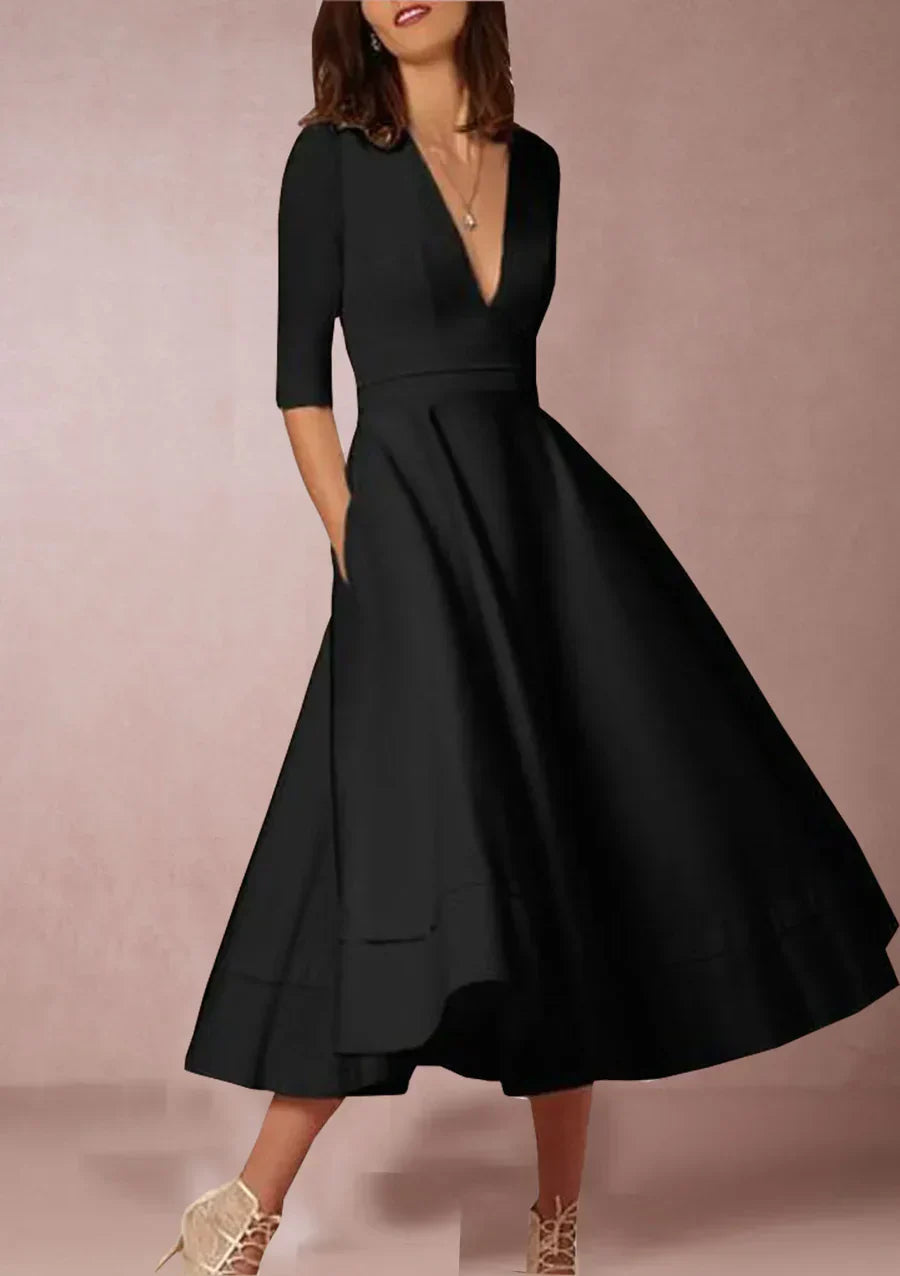 JO | elegant midi dress in a vintage look for women