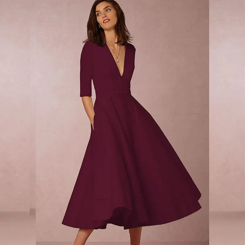 JO | elegant midi dress in a vintage look for women