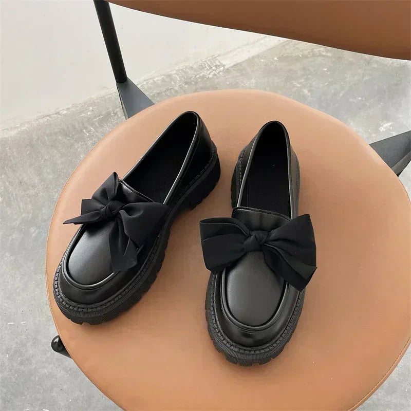 Ladies Shoes 2024 Brand Women's High Heels Classics Daily Pumps Butterfly-knot Women Round Toe Square Heel Slip on Shoes Women