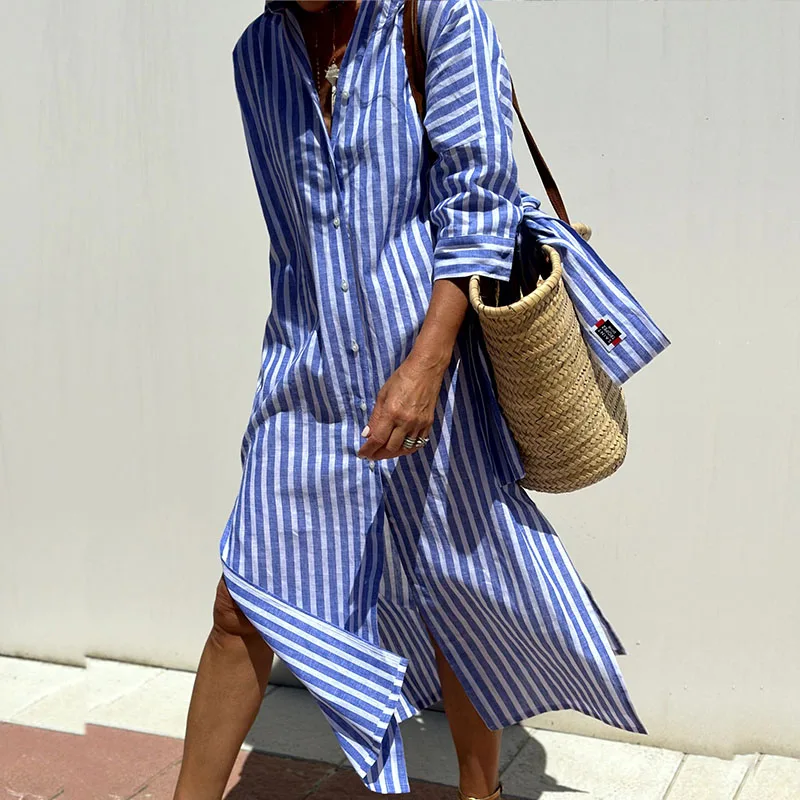 JO | Comfortable striped midi dress