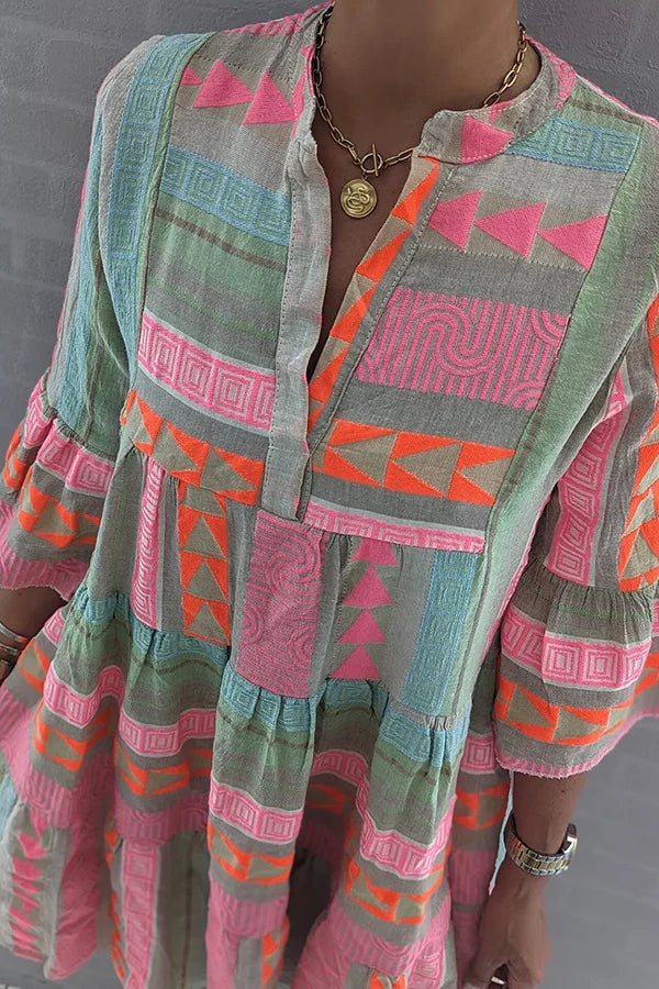 JO | Vibrant boho midi dress