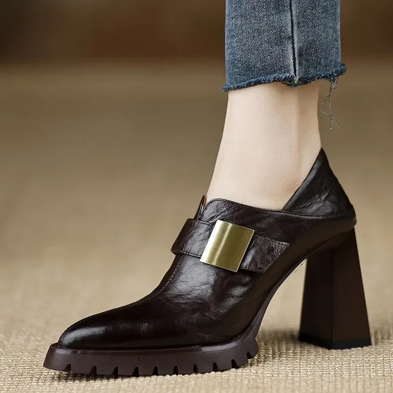 2024 New Soft Leather Women Ankle Boots Platform Short Booties Winter Botas Warm Shoes Round Toe Back Zip Black Brown