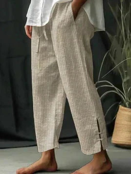 JO | Casual summer trousers with a striped pattern
