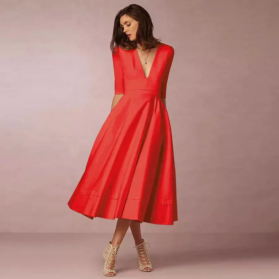 JO | elegant midi dress in a vintage look for women