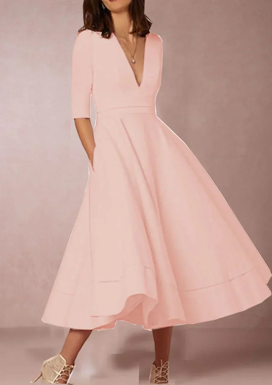 JO | elegant midi dress in a vintage look for women