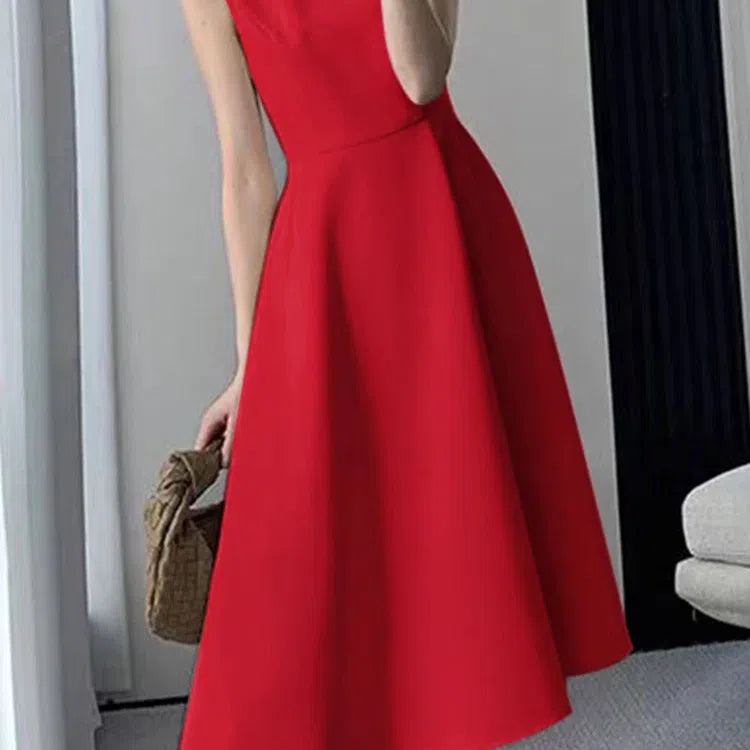JO | ZANZEA Casual O-Neck Tank Midi Dress Women Elegant Summer Sundress