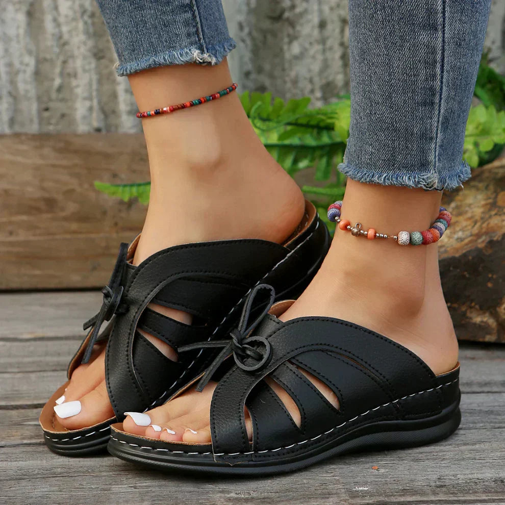 JO | | Comfortable sandals with bow tie