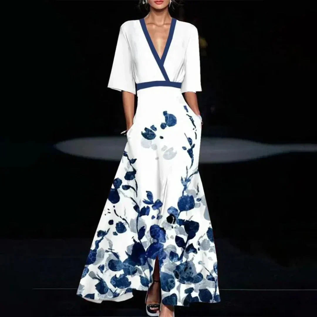 JO | Elegant maxi dress with floral pattern