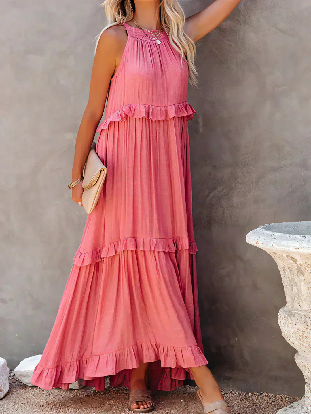 JO | Effortless Ruffle Maxi Dress
