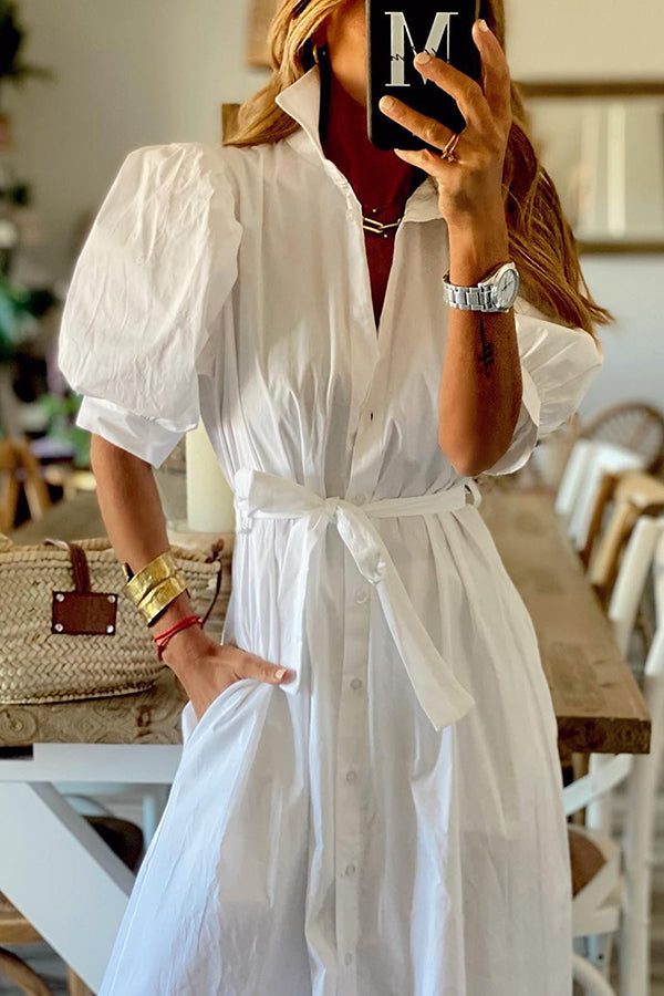JO | Vintage pocket shirt midi dress