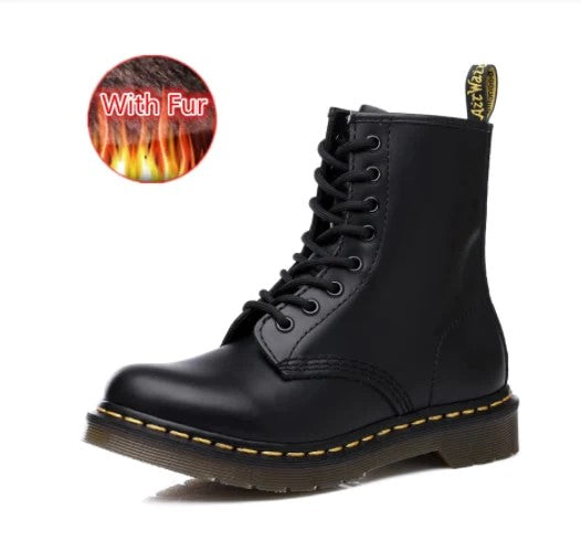 JO | Leather boots with thick soles