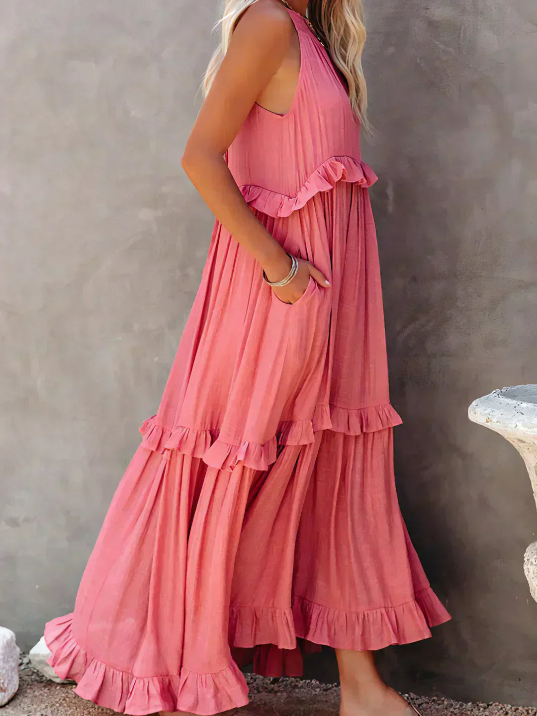 JO | Effortless Ruffle Maxi Dress