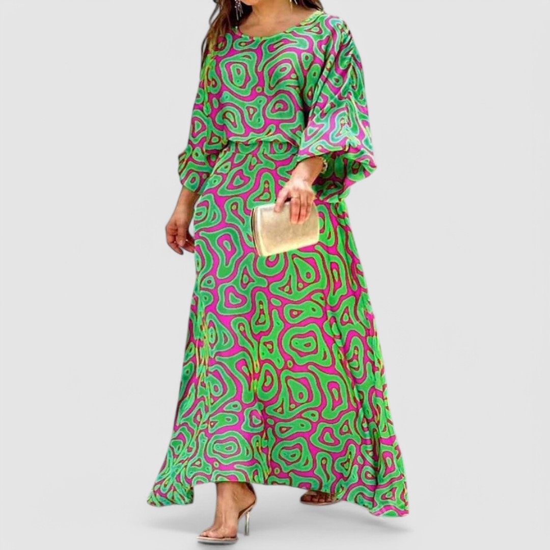 JO | Abstract print maxi dress