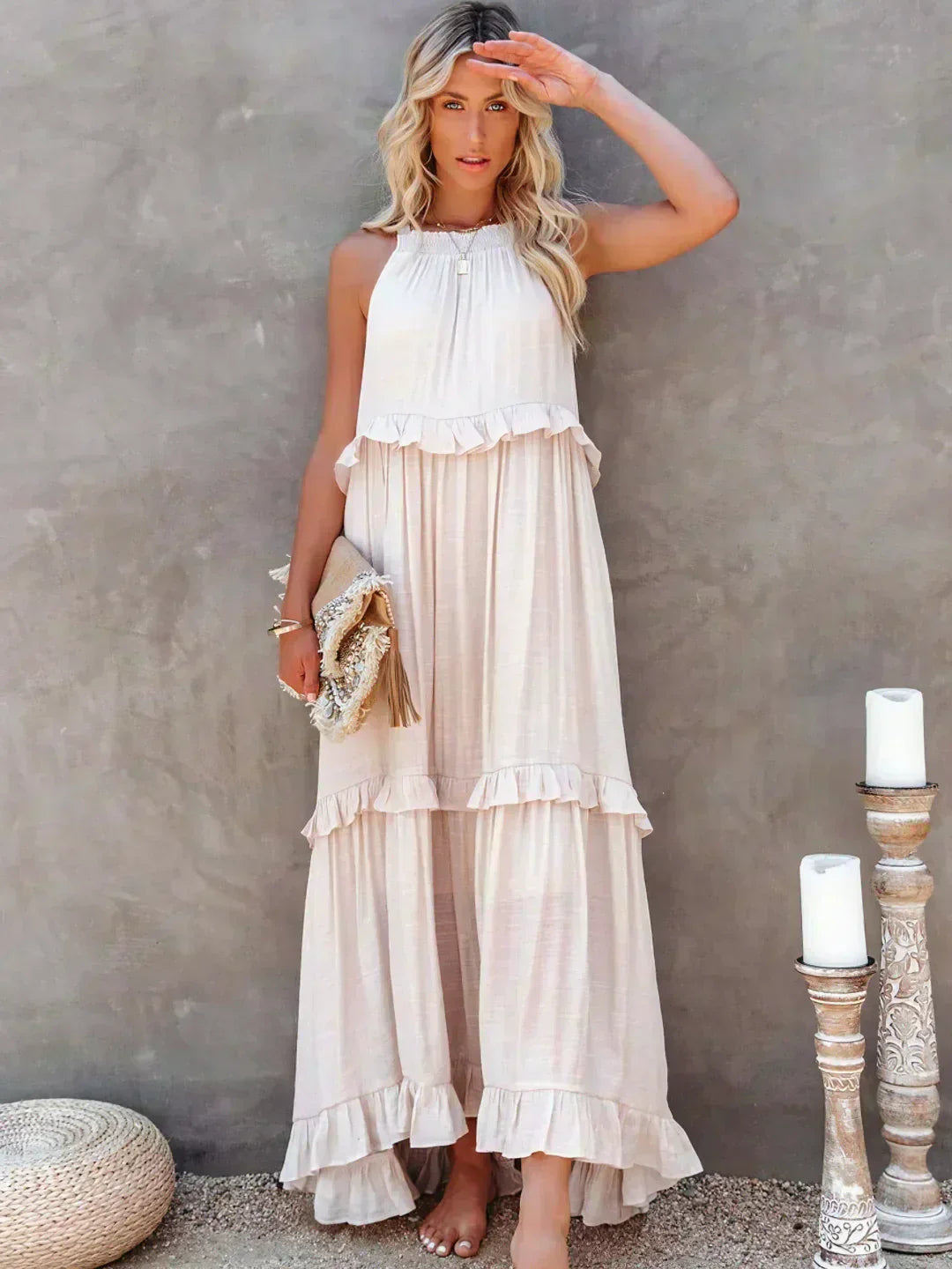 JO | Effortless Ruffle Maxi Dress