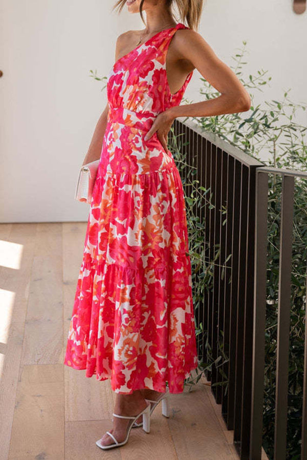 JO | Mid-length, off-the-shoulder, sleeveless midi dress