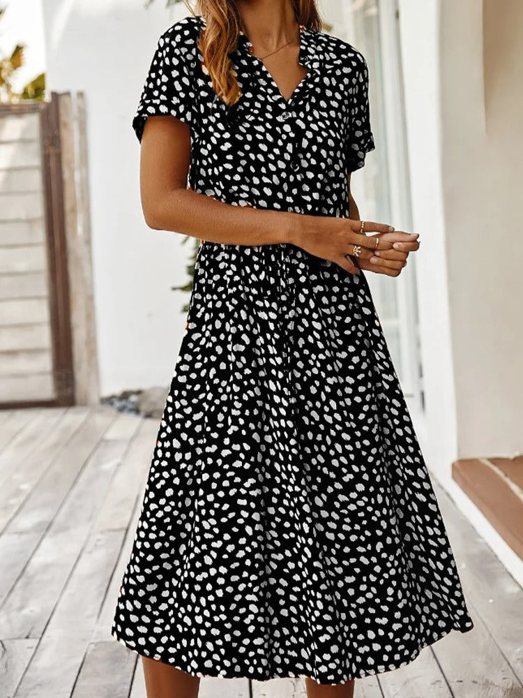 JO | loose-fitting midi dress for women with belt