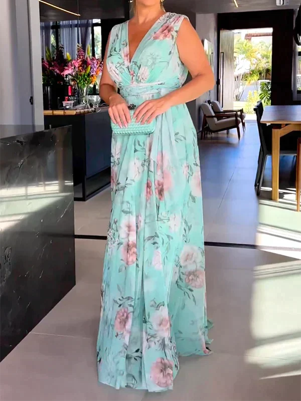JO | Floral maxi dress with slit