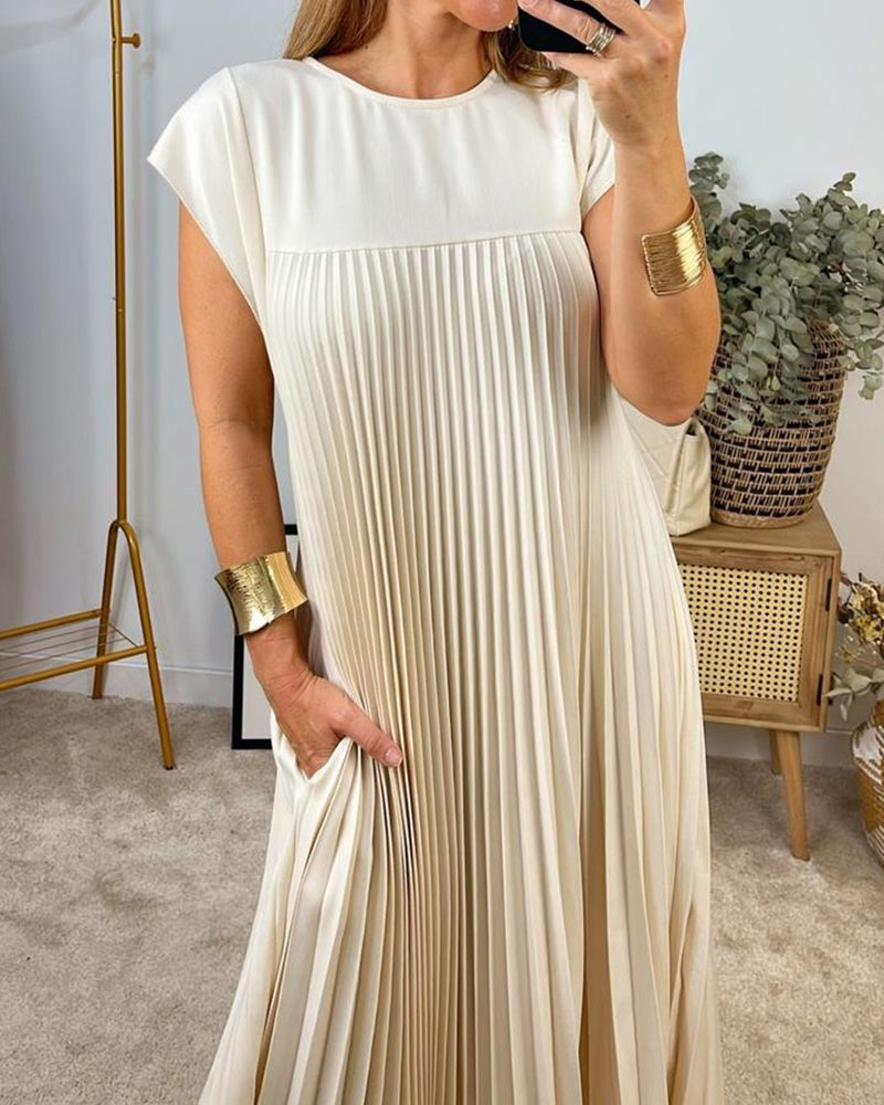 JO | Elegant pleated maxi dress