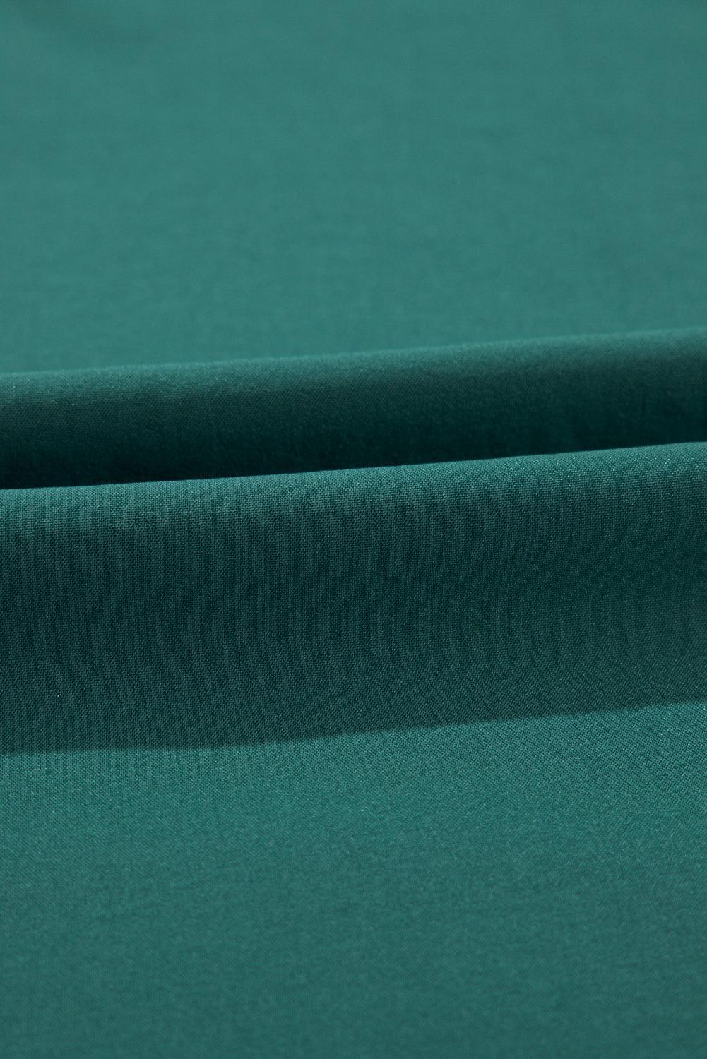 JO | Dark green maxi dress with pleats for women