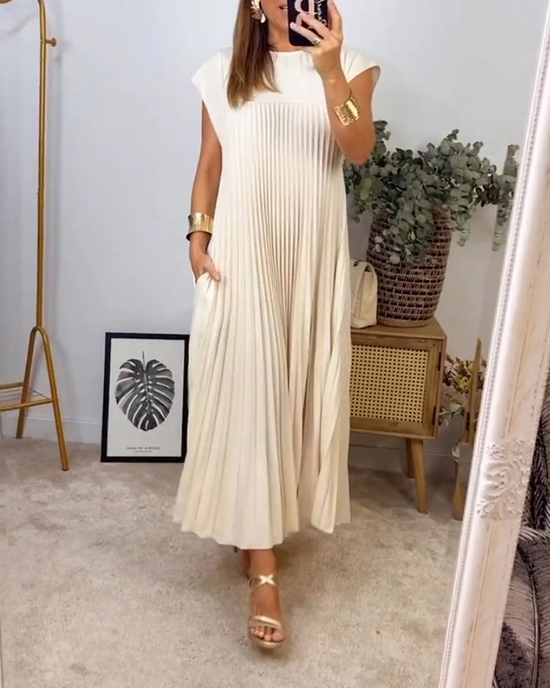 JO | Elegant pleated maxi dress
