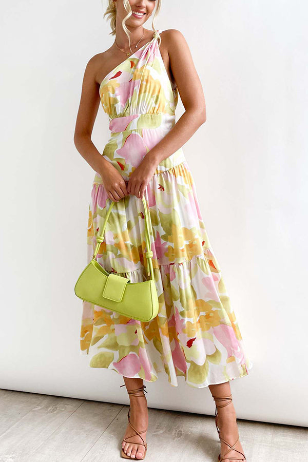 JO | Mid-length, off-the-shoulder, sleeveless midi dress