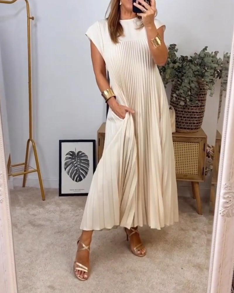 JO | Elegant pleated maxi dress