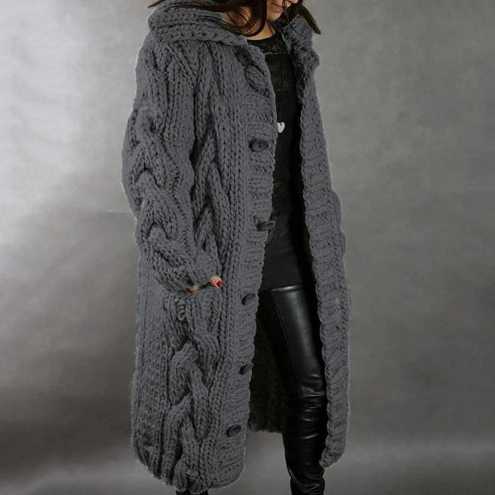 JO | Cozy knitted coat for women